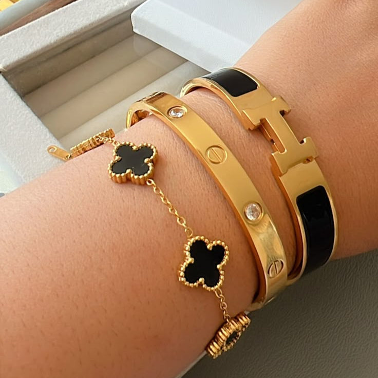 Set di Bracciali a 3 Pezzi Nero
