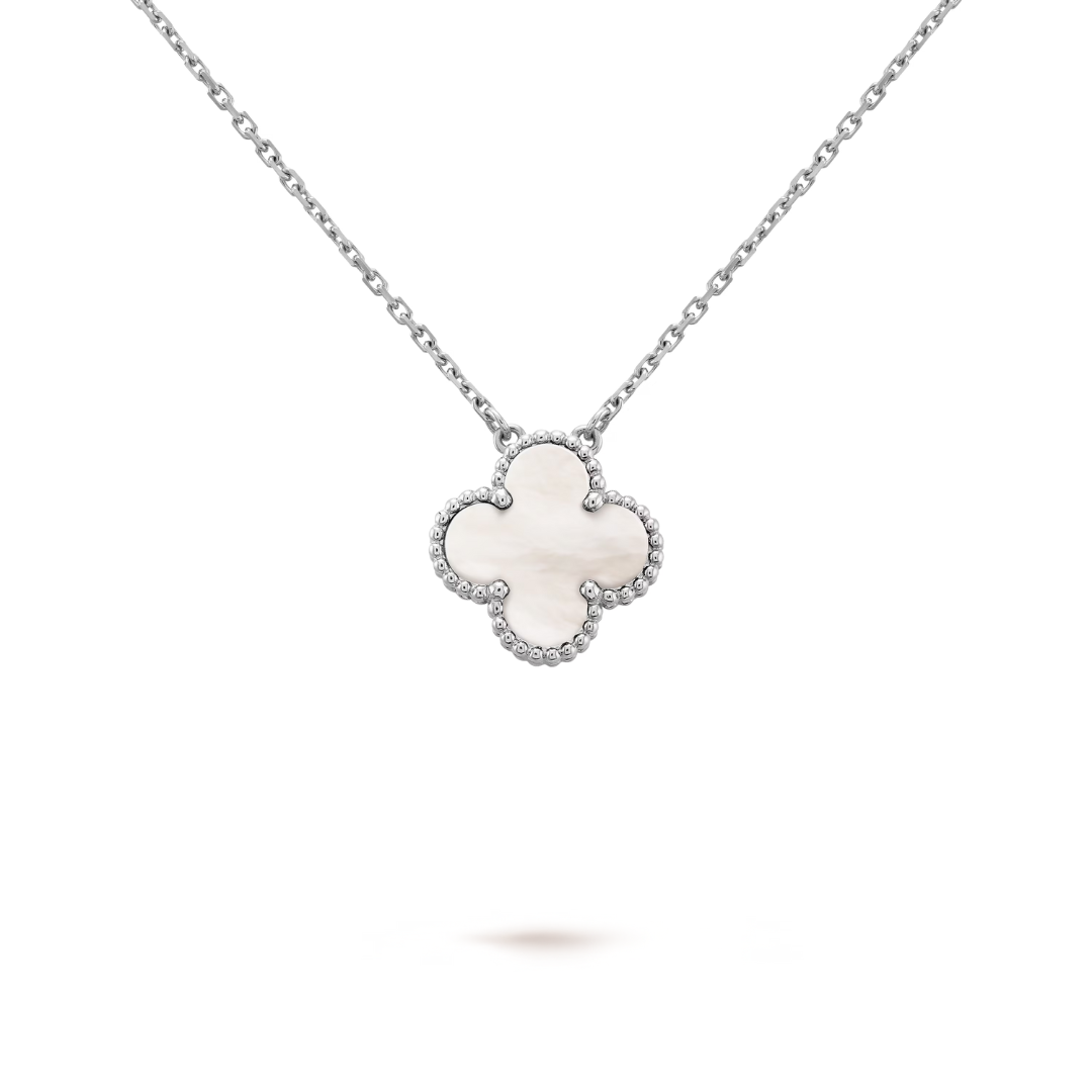 CLOVER | Collana Bianca/Argento