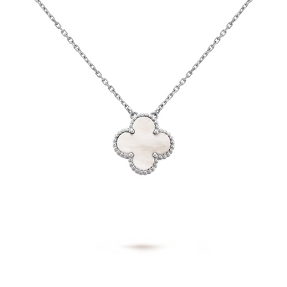 CLOVER | Collana Bianca/Argento