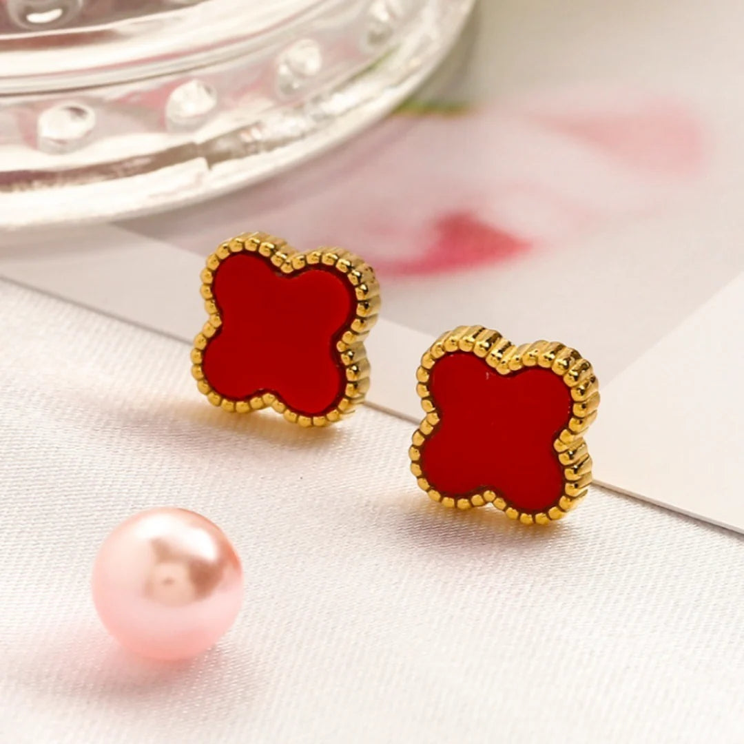 CLOVER | Orecchini Rossi