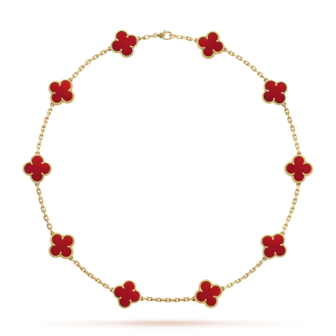 CLOVER | Collana Rossa con 10 Motivi
