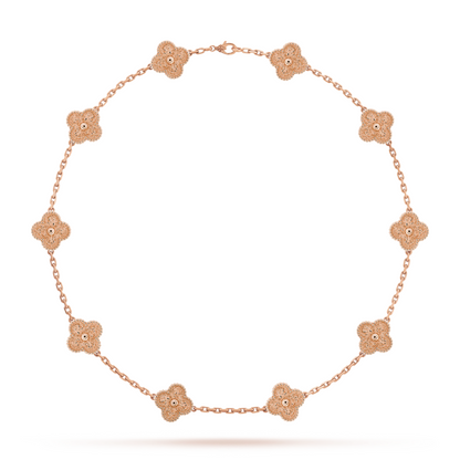 CLOVER | Collana Rosa con 10 Motivi