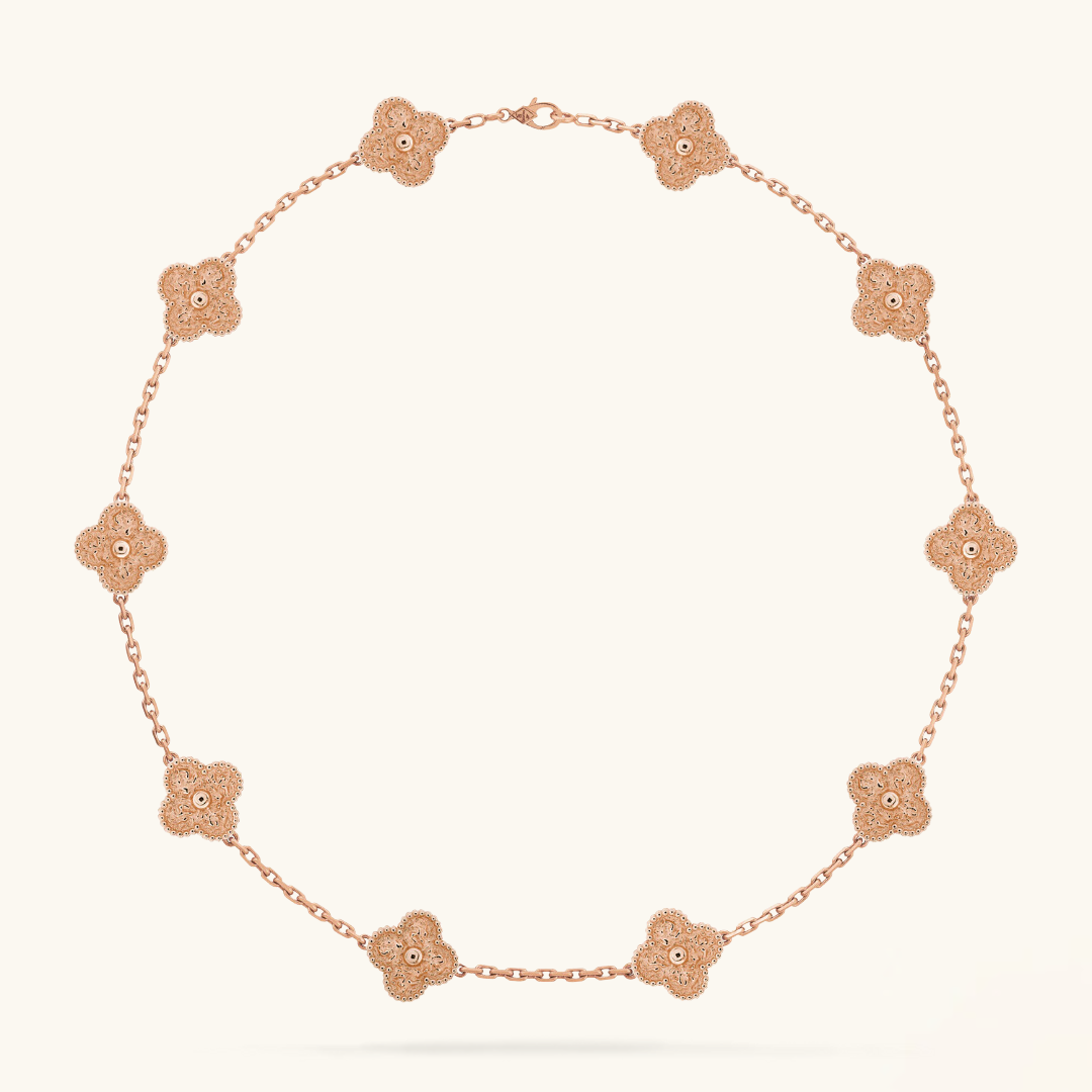 CLOVER | Collana Rosa con 10 Motivi