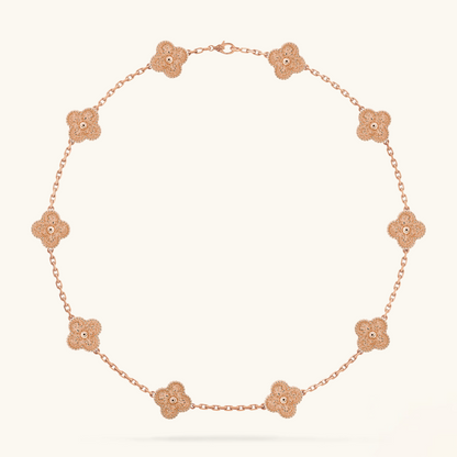 CLOVER | Collana Rosa con 10 Motivi