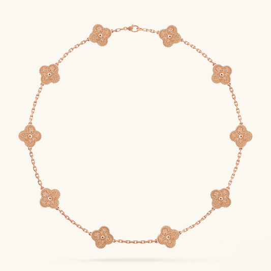 CLOVER | Collana Rosa con 10 Motivi