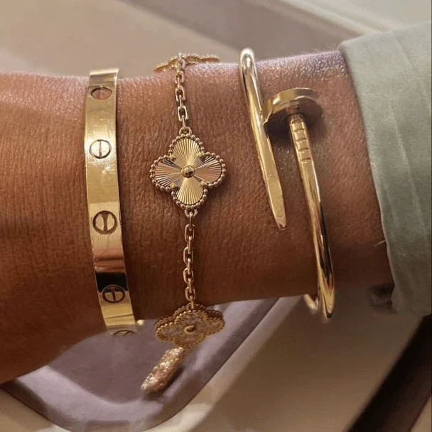 Set di Bracciali a 3 Pezzi - Oro